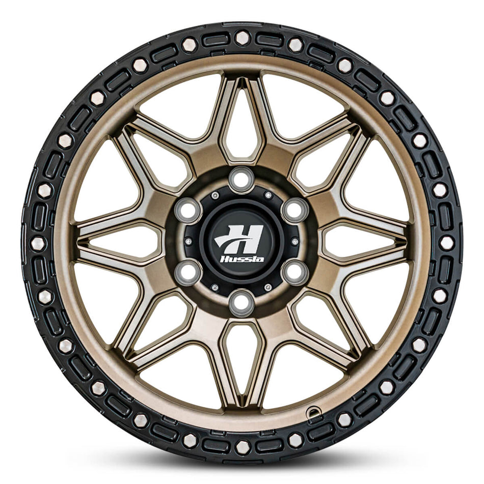 HUSSLA CADET 17X9 6X139.7 -12 MATTE BRONZE BLACK LIP