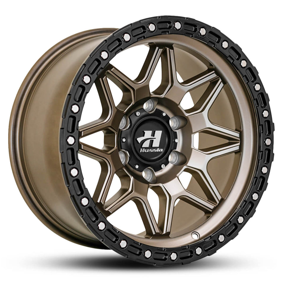 HUSSLA CADET 17X9 6X139.7 -12 MATTE BRONZE BLACK LIP