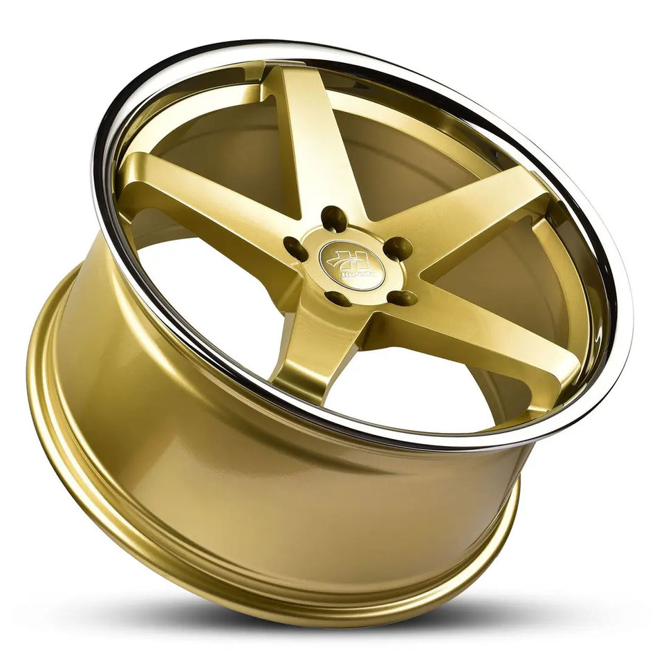 HUSSLA CHASE 20X10 adjustable 15 BRIGHT GOLD CHROME LIP