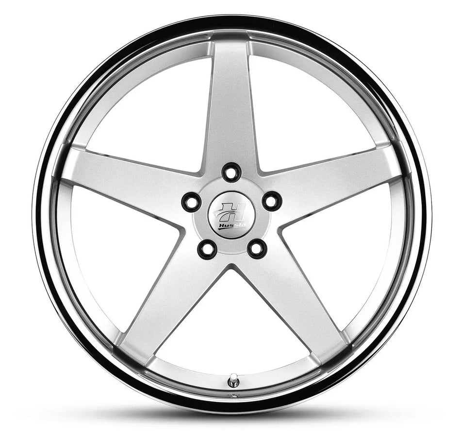 HUSSLA CHASE 20X10 adjustable 15 BRIGHT SILVER CHROME LIP