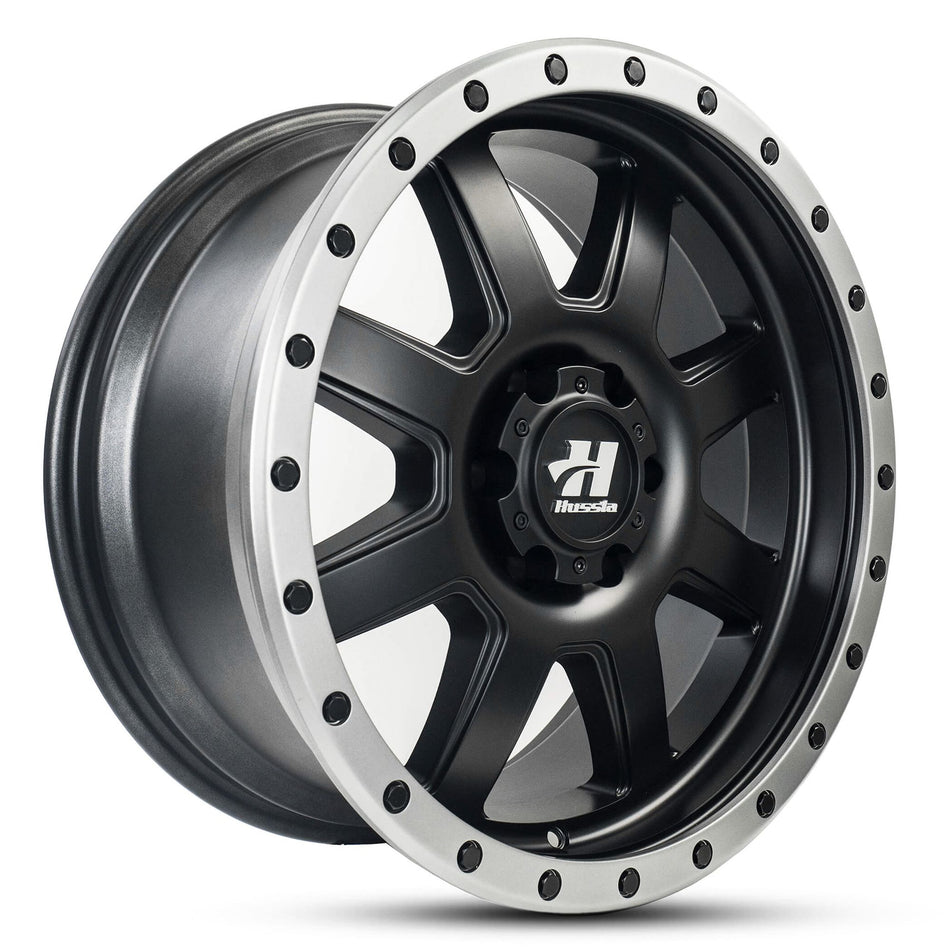HUSSLA COMBAT 20X10 6X114.3 10 MATTE BLACK GREY LIP
