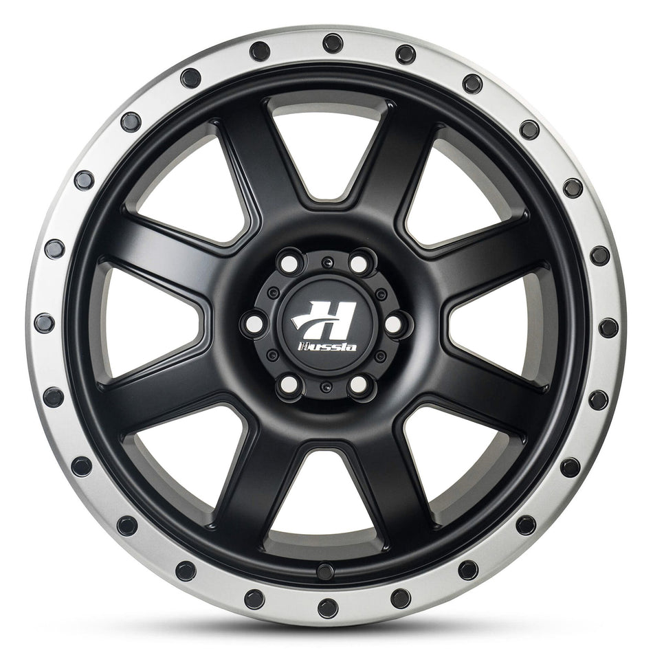 HUSSLA COMBAT 20X10 6X114.3 10 MATTE BLACK GREY LIP