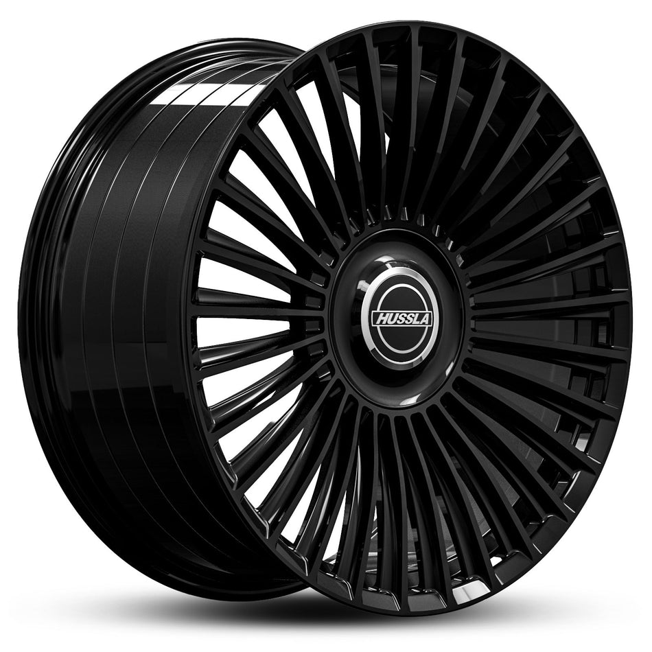 HUSSLA DUBAI WITH INFINITY FLOATING CAP 24X10 adjustable 20 GLOSS BLACK
