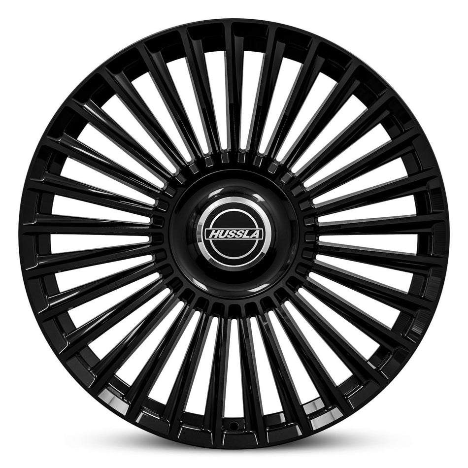 HUSSLA DUBAI WITH INFINITY FLOATING CAP 24X10 adjustable 20 GLOSS BLACK