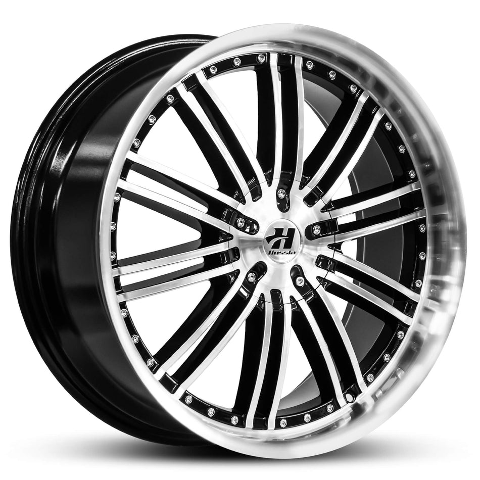 HUSSLA ELEGANT 18X8 5X114.3/120 40 GLOSS BLACK MACHINE FACE