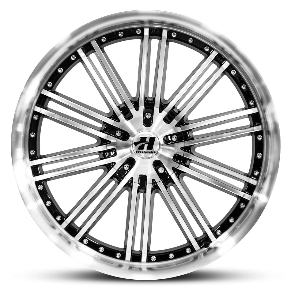 HUSSLA ELEGANT 18X8 5X114.3/120 40 GLOSS BLACK MACHINE FACE