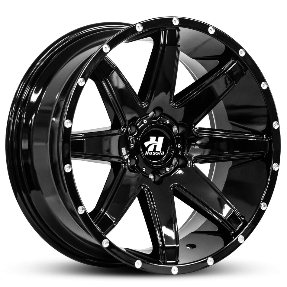 HUSSLA GATLING 20X9 6X139.7 0 FULL GLOSS BLACK