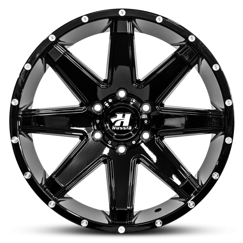 HUSSLA GATLING 20X10 5X127 -12 GLOSS BLACK