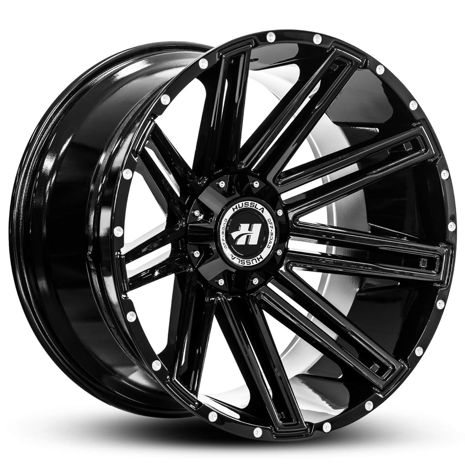 HUSSLA GAV 22X12 adjustable -44 GLOSS BLACK
