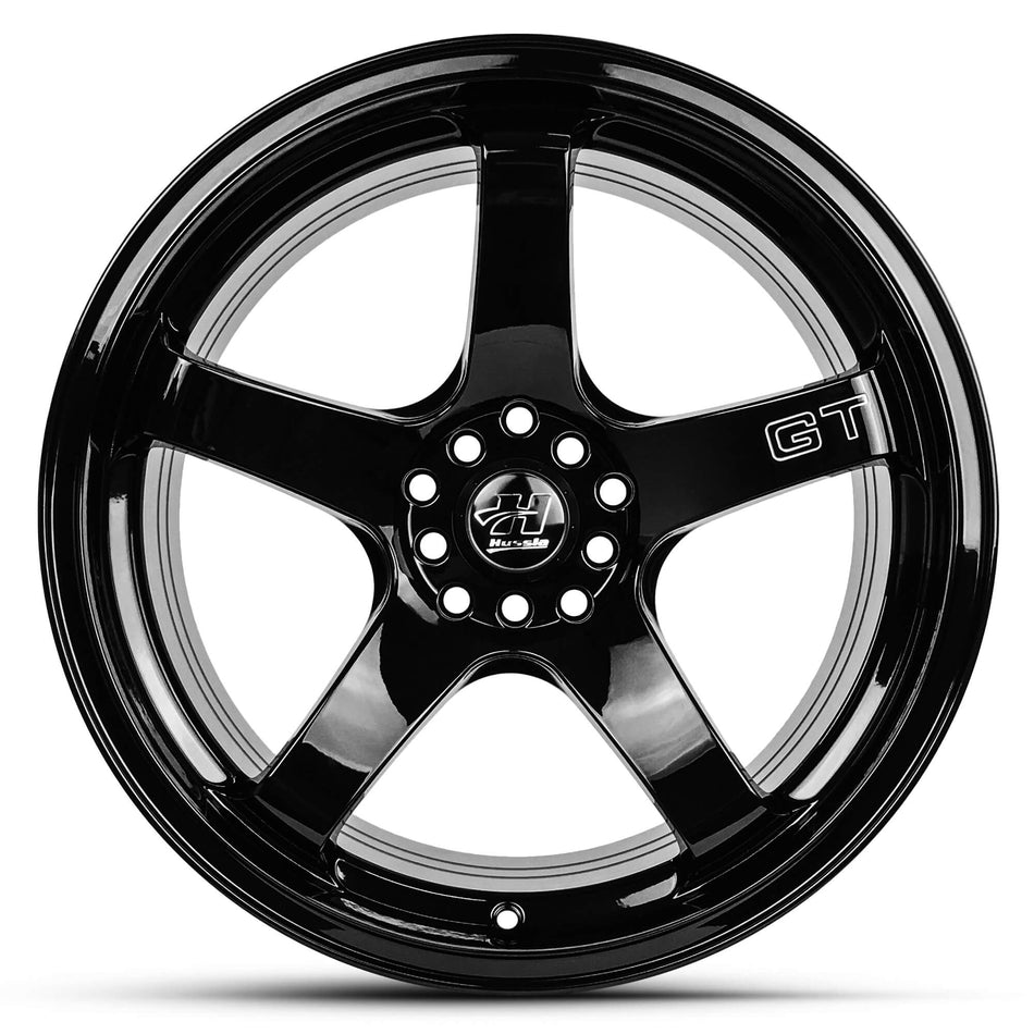 HUSSLA GT 17X7 4X100/114.3 40 FULL GLOSS BLACK