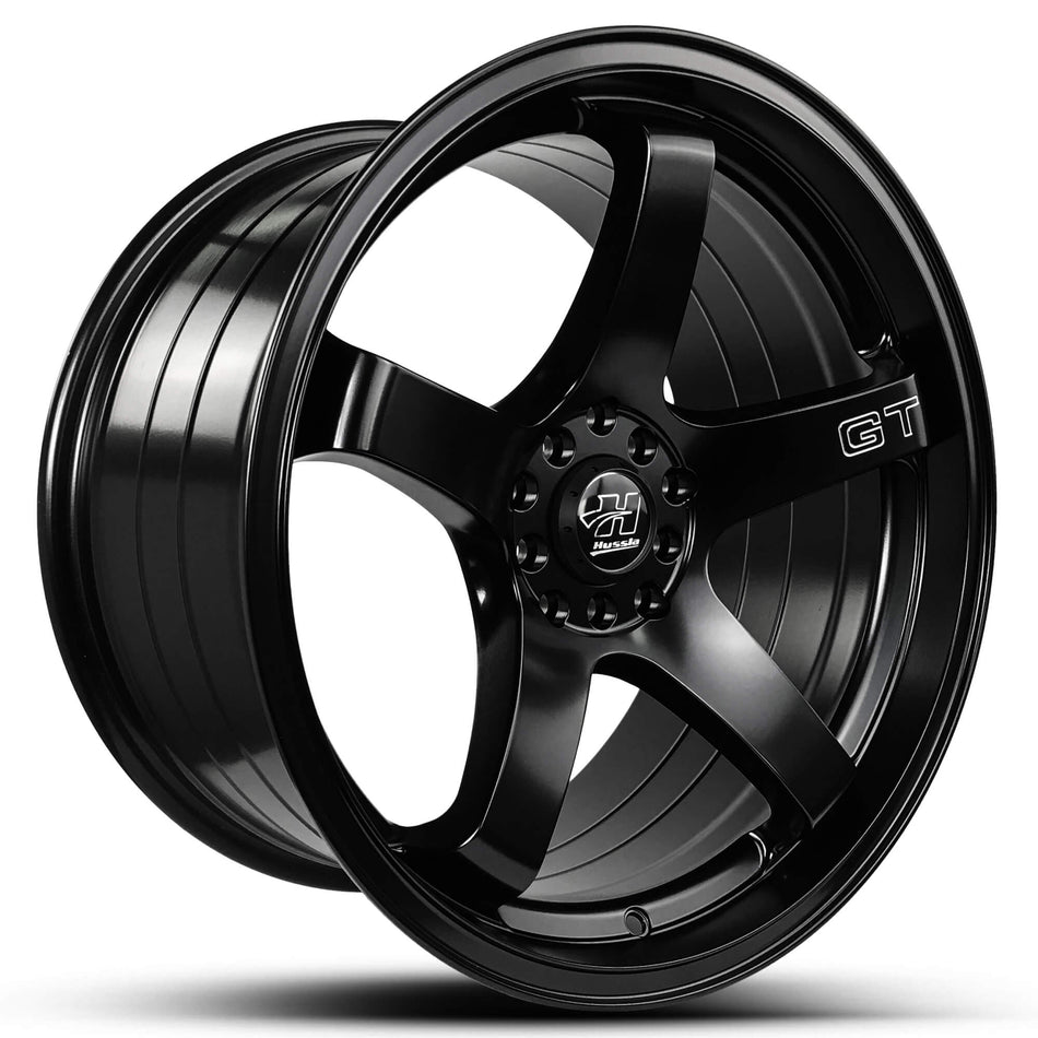 HUSSLA GT 17X7 4X100/114.3 40 FULL MATTE BLACK