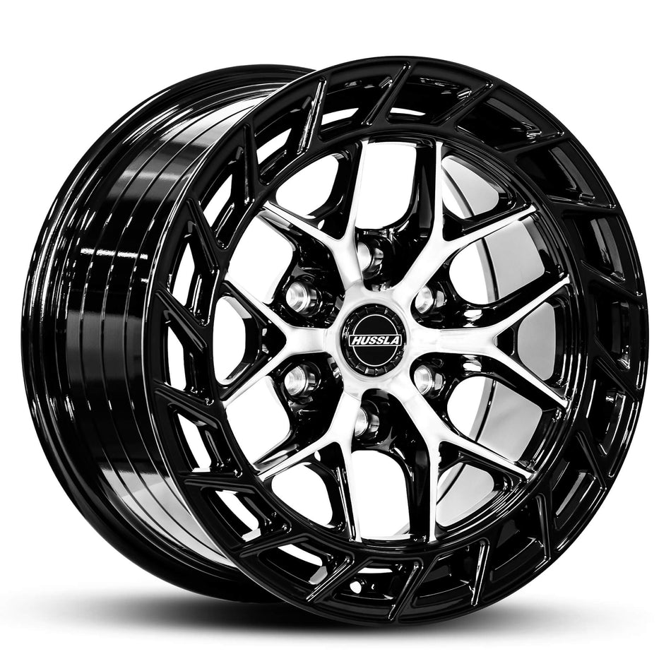 HUSSLA GUNNER 17X9.0 adjustable(6X114.3-6X130) FLAT PAD 15  MACHINED FACE