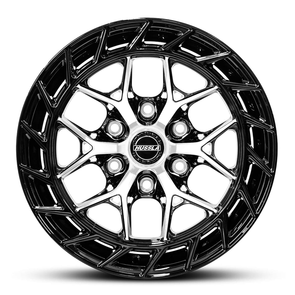 HUSSLA GUNNER 17X9.0 adjustable(6X114.3-6X130) FLAT PAD 15  MACHINED FACE
