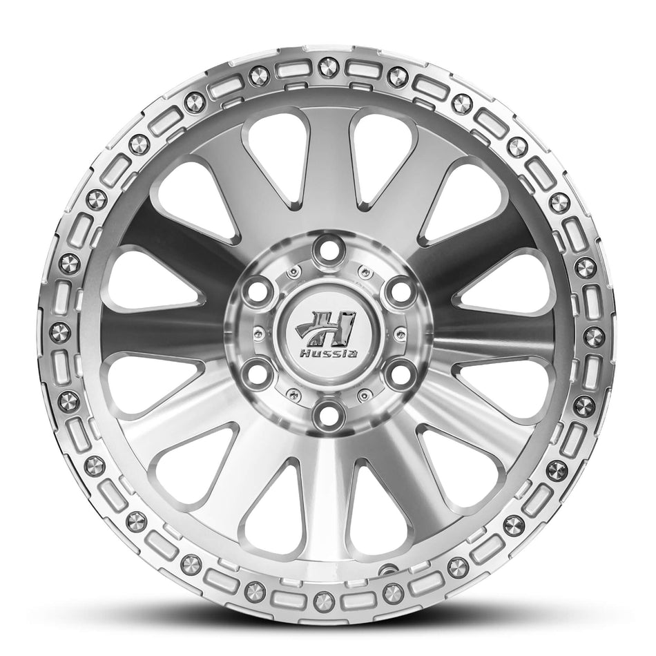 HUSSLA HARDROCK 17X9 6X139.7 10 DIAMOND CUT MACHINED