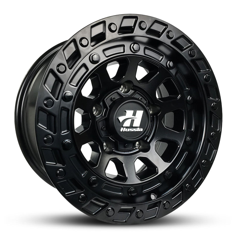 HUSSLA INVADOR 16X9 6X139.7 10 FULL MATTE BLACK WITH BLACK BOLTS