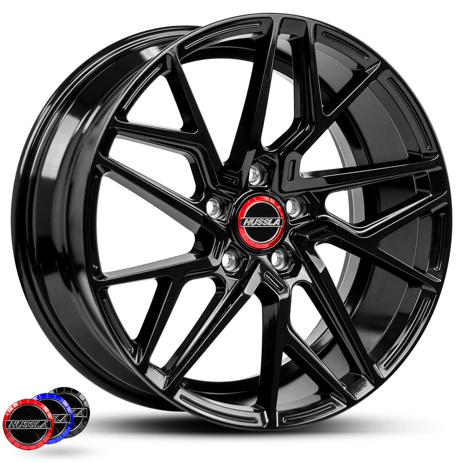HUSSLA JACQUES 19X8.5 adjustable 15 GLOSS BLACK
