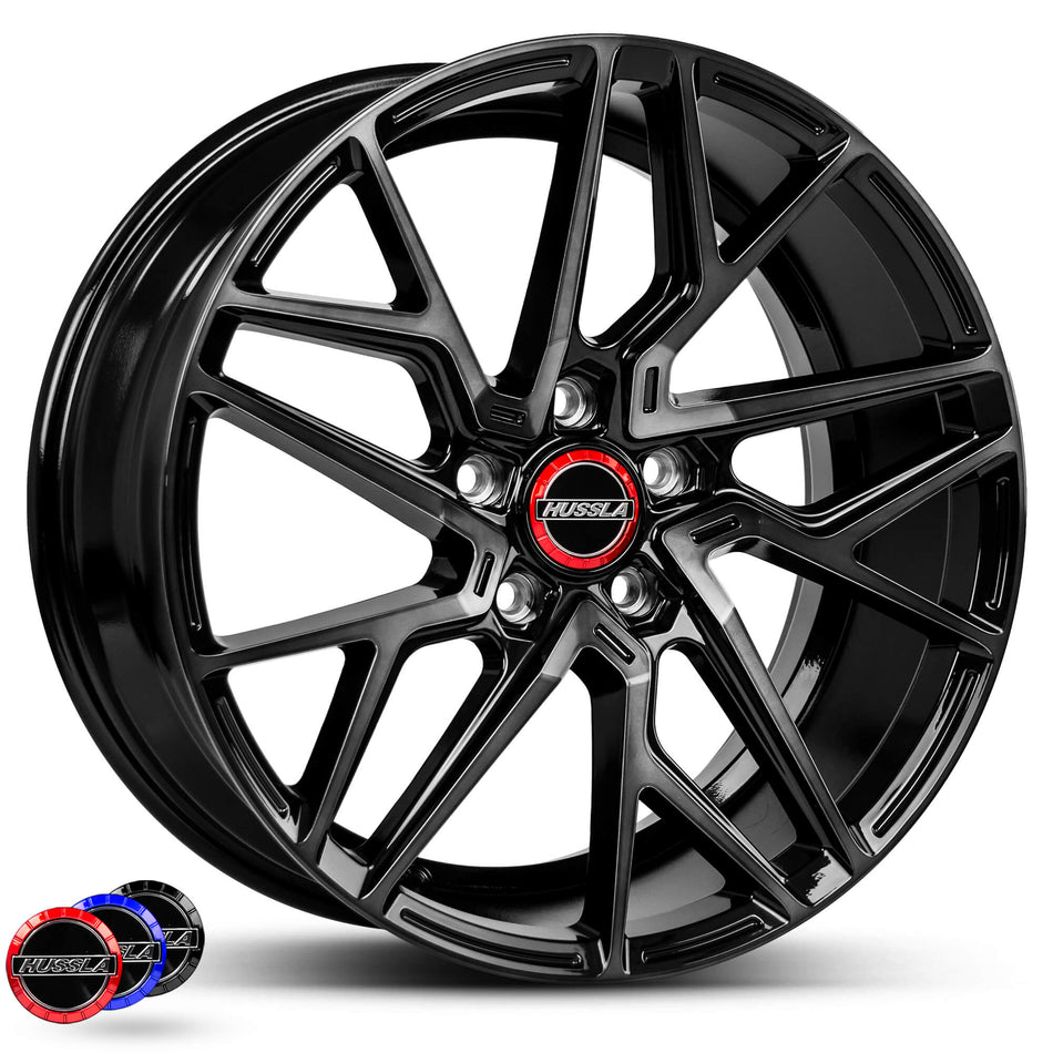 HUSSLA JACQUES 22X10.5 adjustable 15 GLOSS BLACK DARK TINT