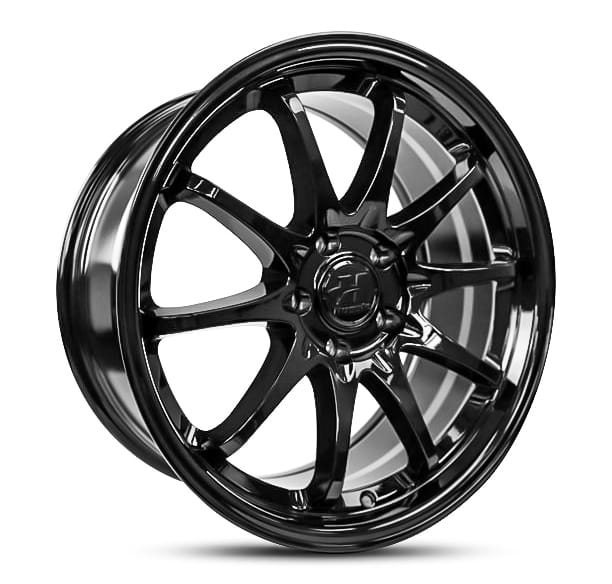 HUSSLA JDM 17X7.5 adjustable 15 GLOSS BLACK