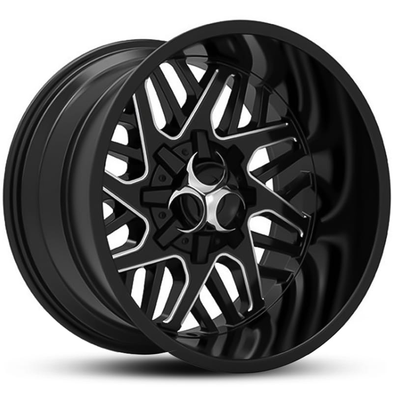 HUSSLA LETHAL 20X9 6X135/139.7 20 GLOSS BLACK MILLED ACCENTS