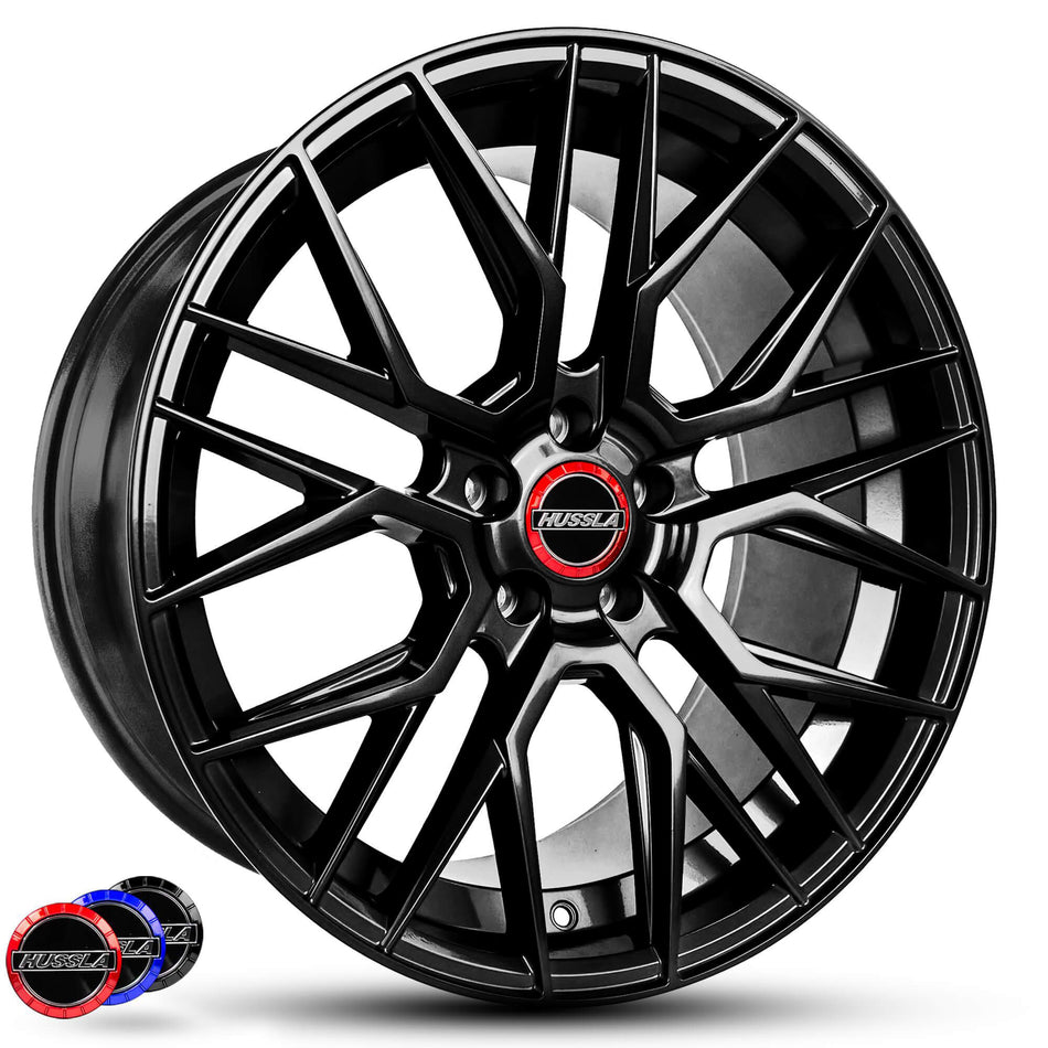 HUSSLA LIT 18X8.5 5X108 25 GLOSS BLACK