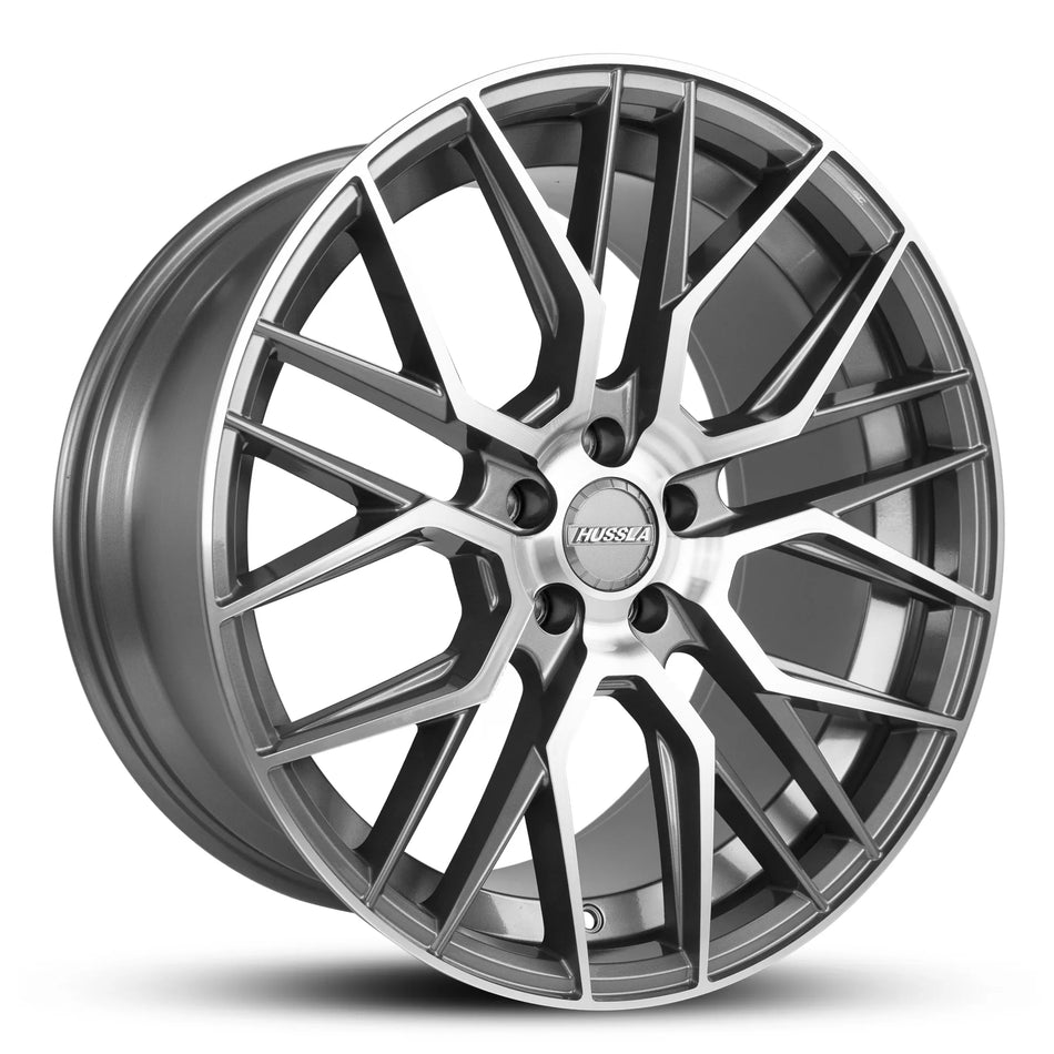HUSSLA LIT 19X9.5 5X120 40 MATTE GREY MACHINED FACE