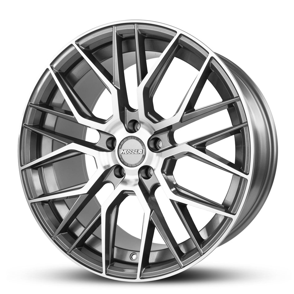 HUSSLA LIT 19X9.5 5X120 40 MATTE GREY MACHINED FACE