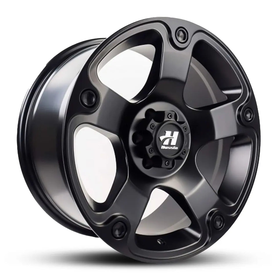 HUSSLA M16 17X9 6x114.3 25 MATTE BLACK