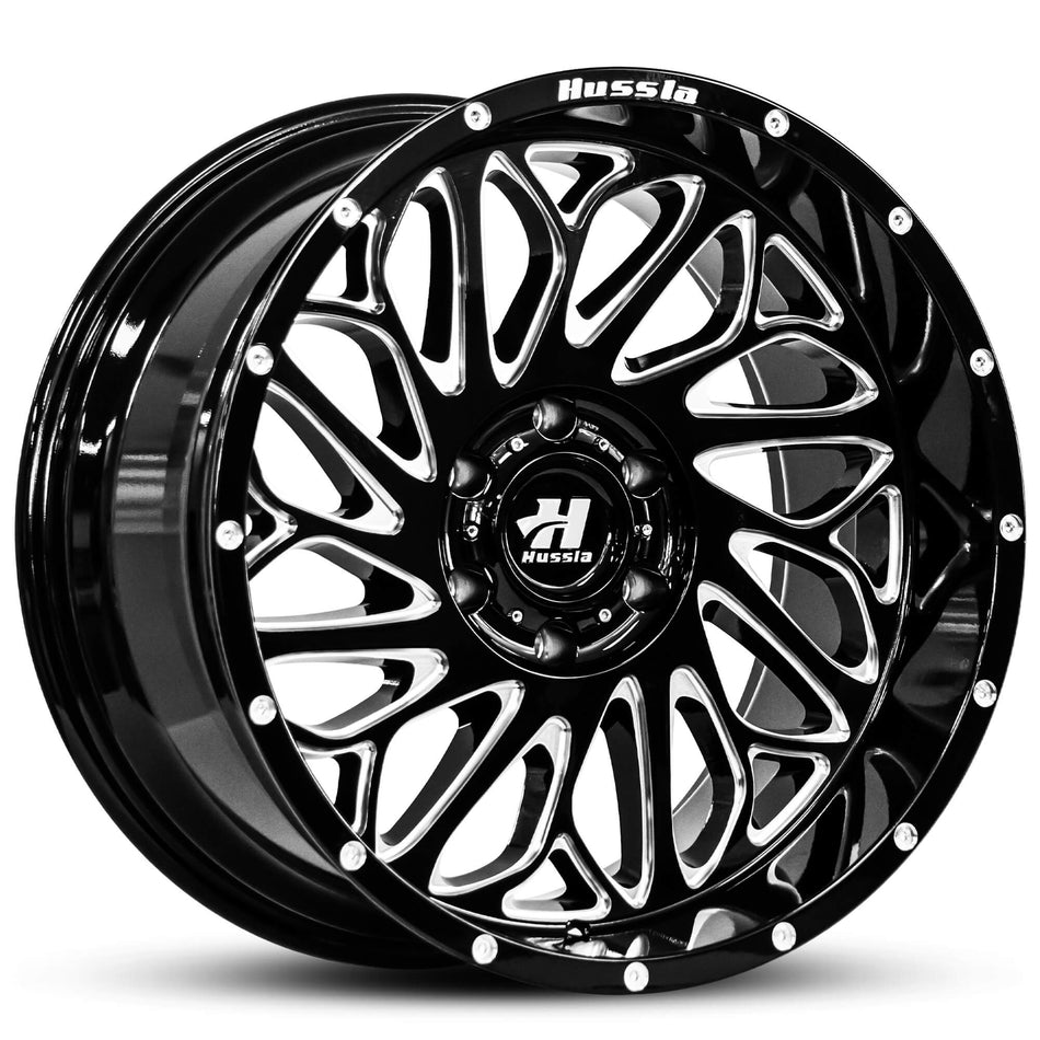 HUSSLA MAC 10 22X12 5X127 -40 FULL GLOSS BLACK