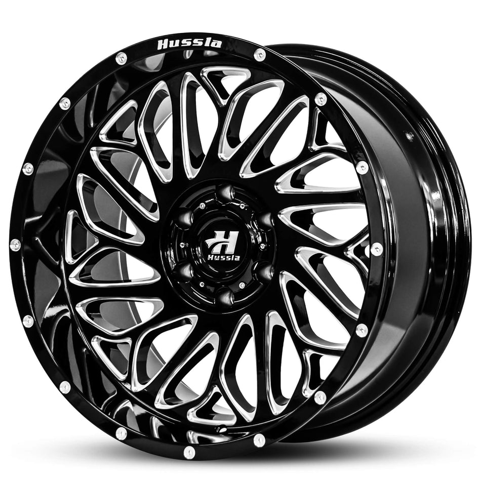 HUSSLA MAC 10 20X12 6x139.7 -44 GLOSS BLACK MILLED