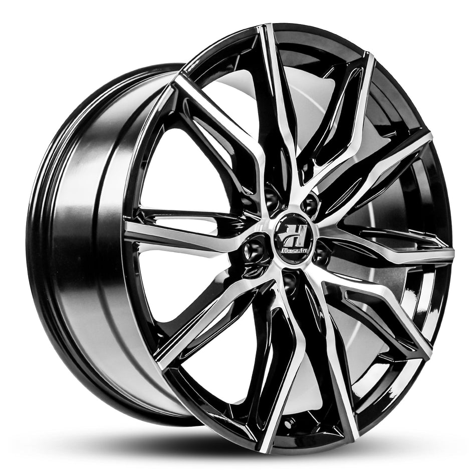HUSSLA MEDUSA 20X9.5 5X115 20 GLOSS BLACK MACHINED FACE