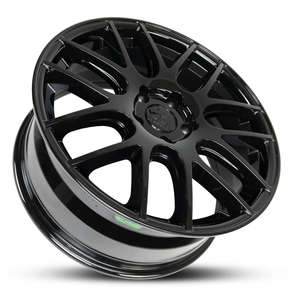 HUSSLA MESH 18X8.75 5X120 40 GLOSS BLACK