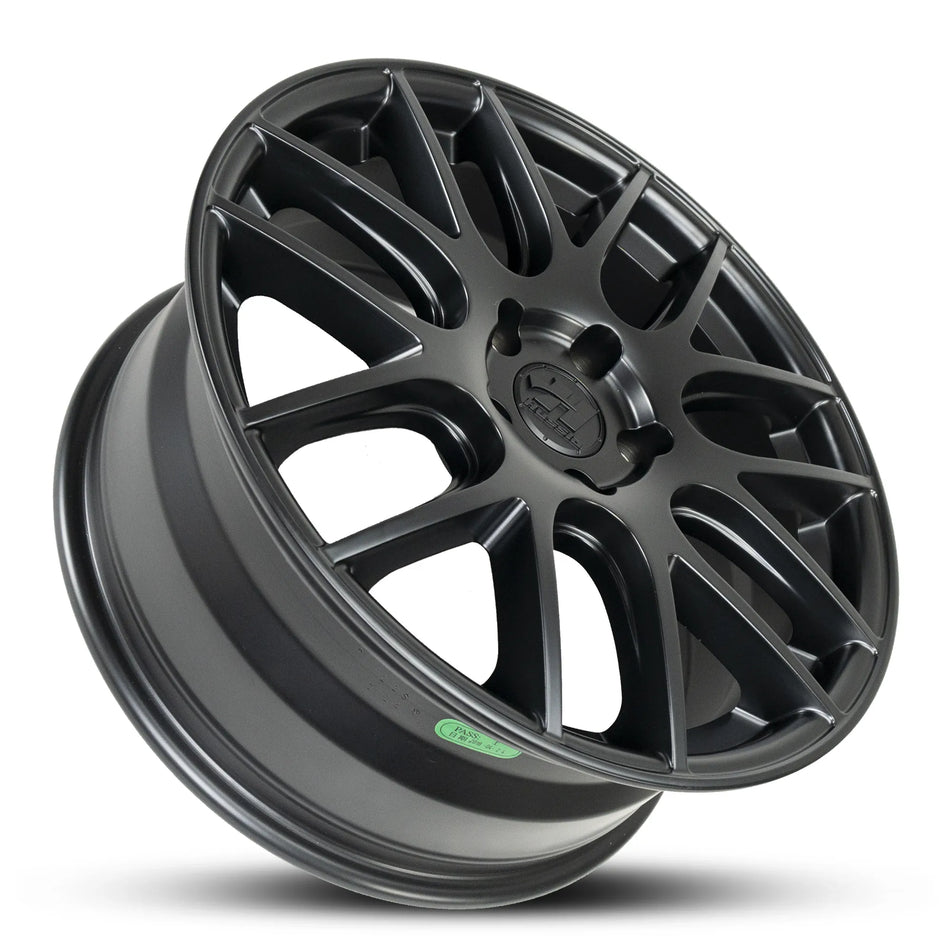 HUSSLA MESH 18X8.75 4X100 30  MATTE BLACK