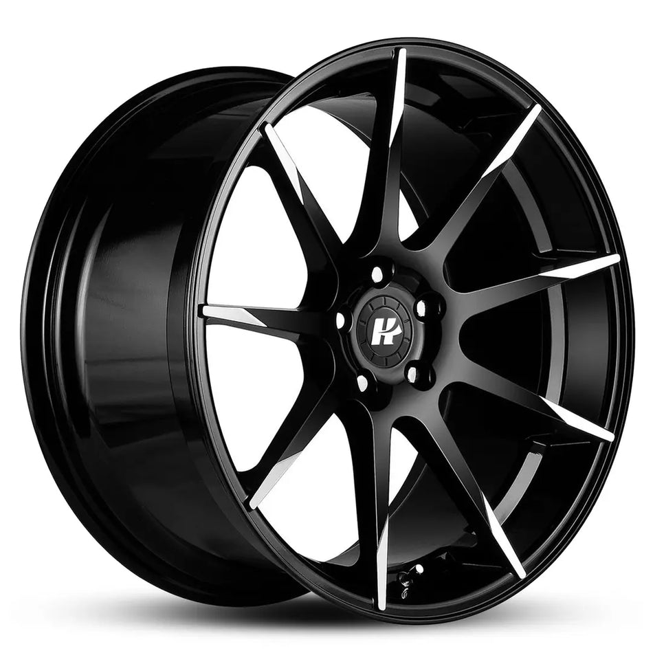 HUSSLA MIA 19X9.5 5X120 40 GLOSS BLACK MILLED TIPS