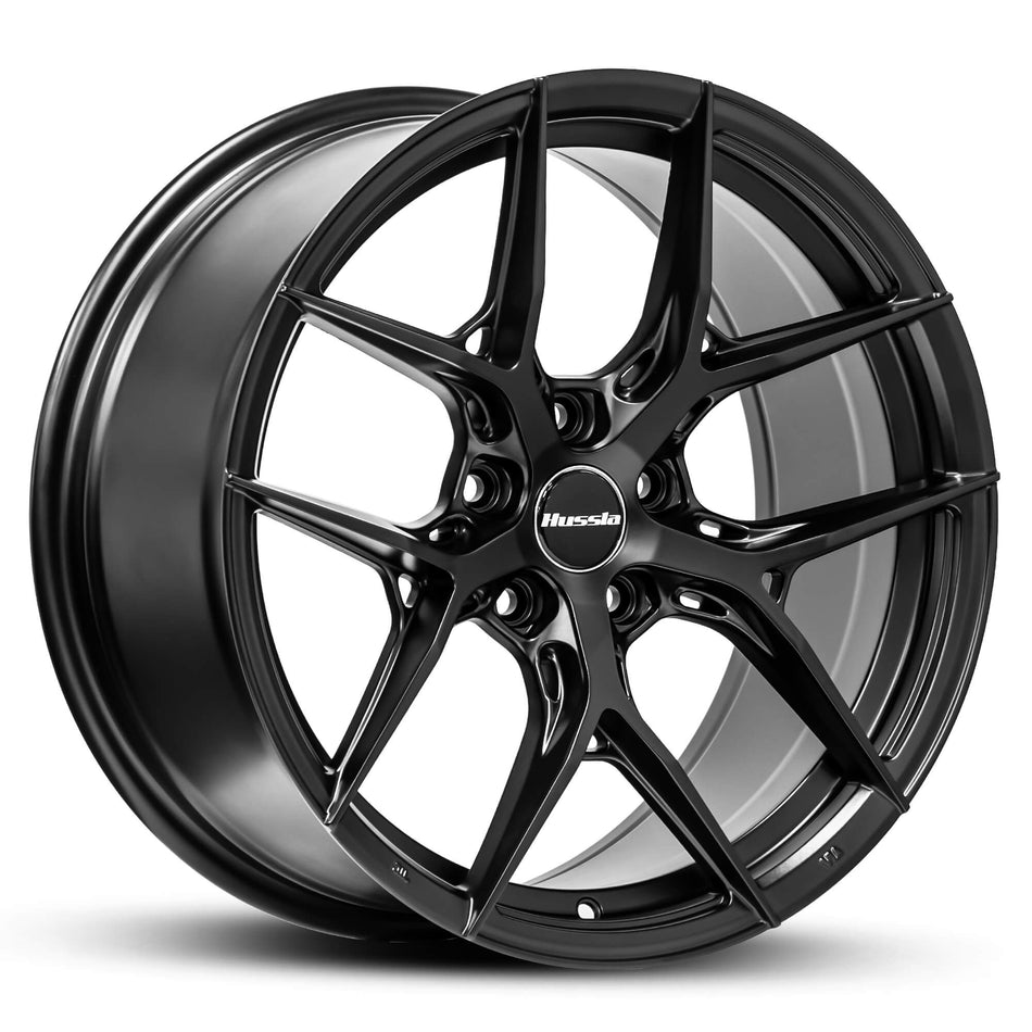 HUSSLA MILAN 18X8.5 5X114.3 35 SATIN BLACK