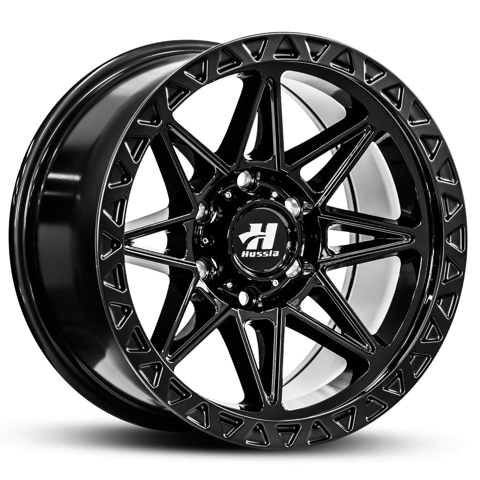 HUSSLA MK7 17X9 6X139.7 01 GLOSS BLACK WITH MATTE BLACK LIP
