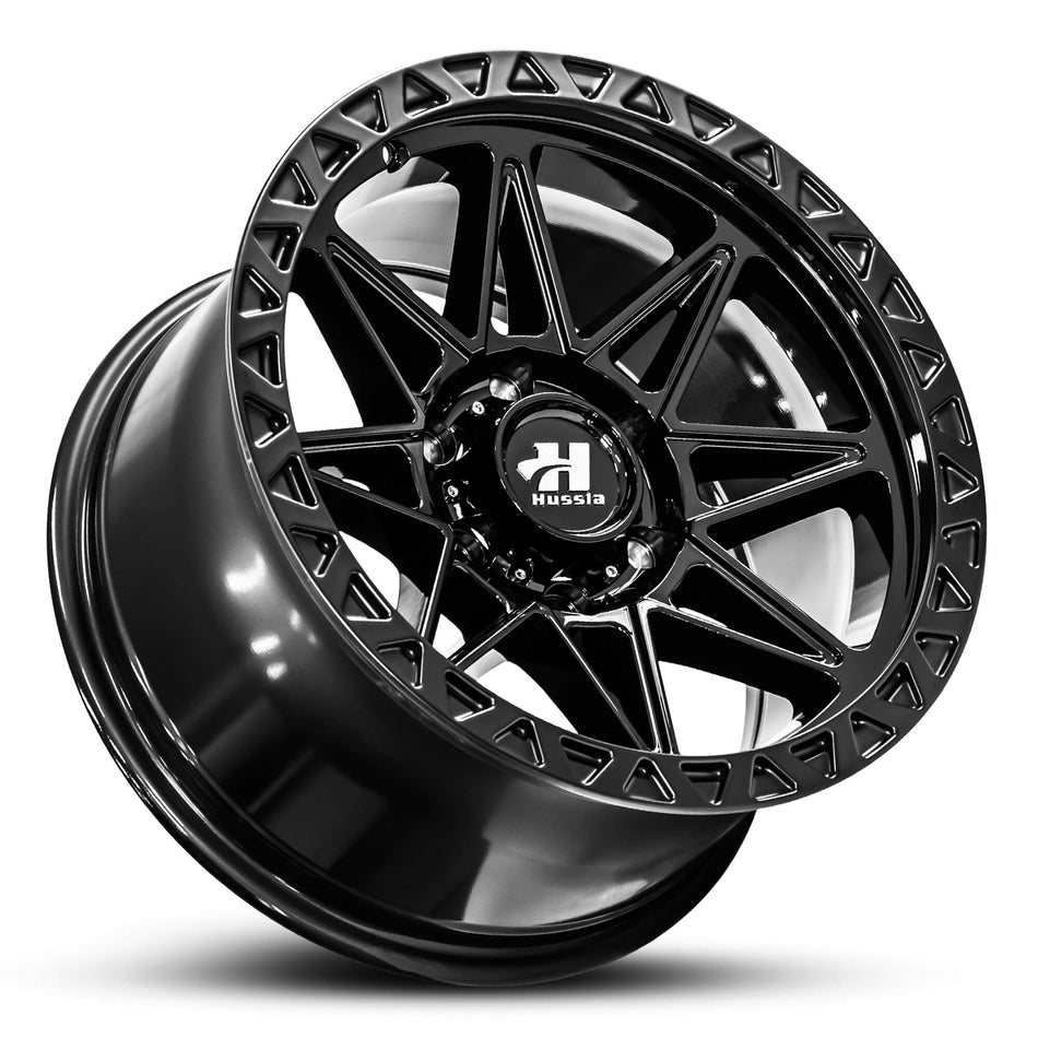 HUSSLA MK7 17X9 6X139.7 01 GLOSS BLACK WITH MATTE BLACK LIP