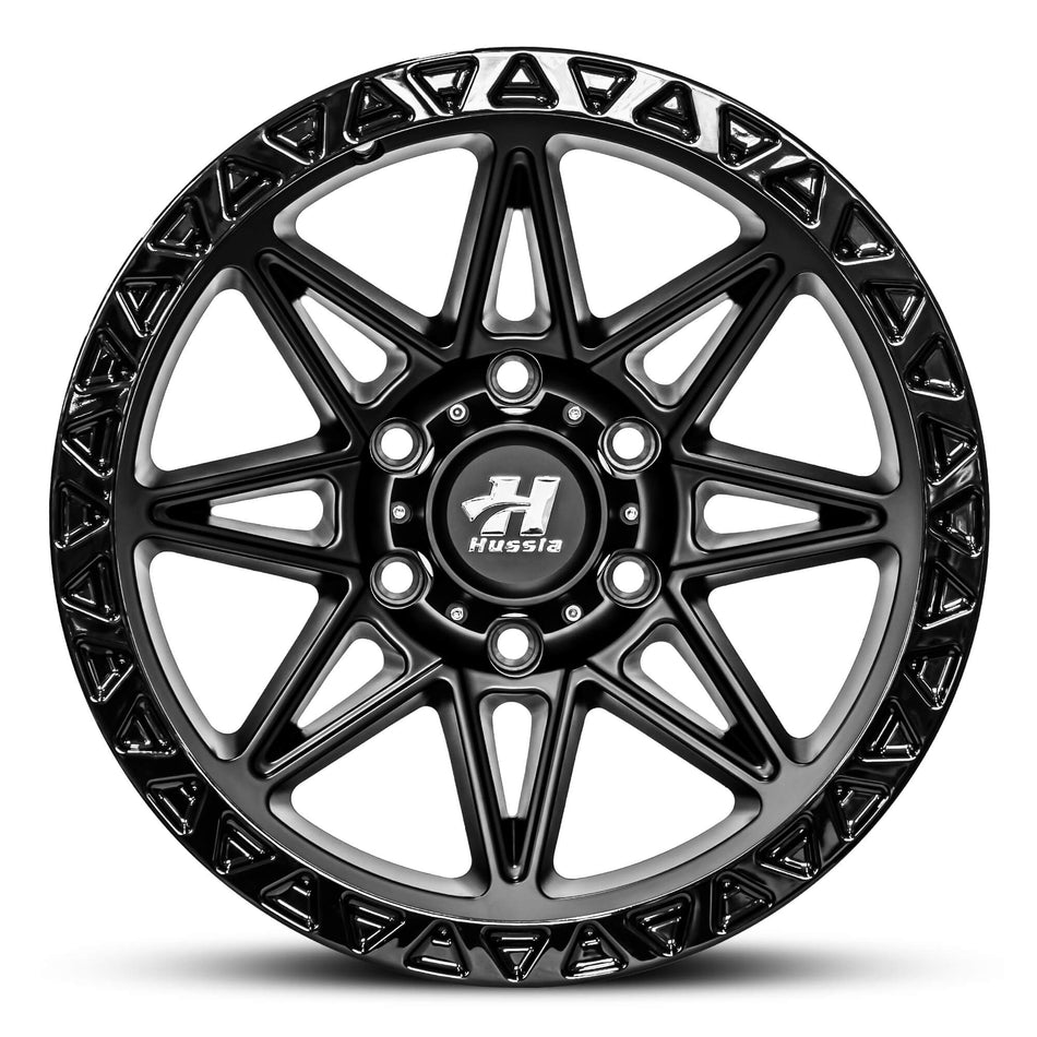 HUSSLA MK7 17X9 6X139.7 01 MATTE BLACK WITH GLOSS BLACK LIP
