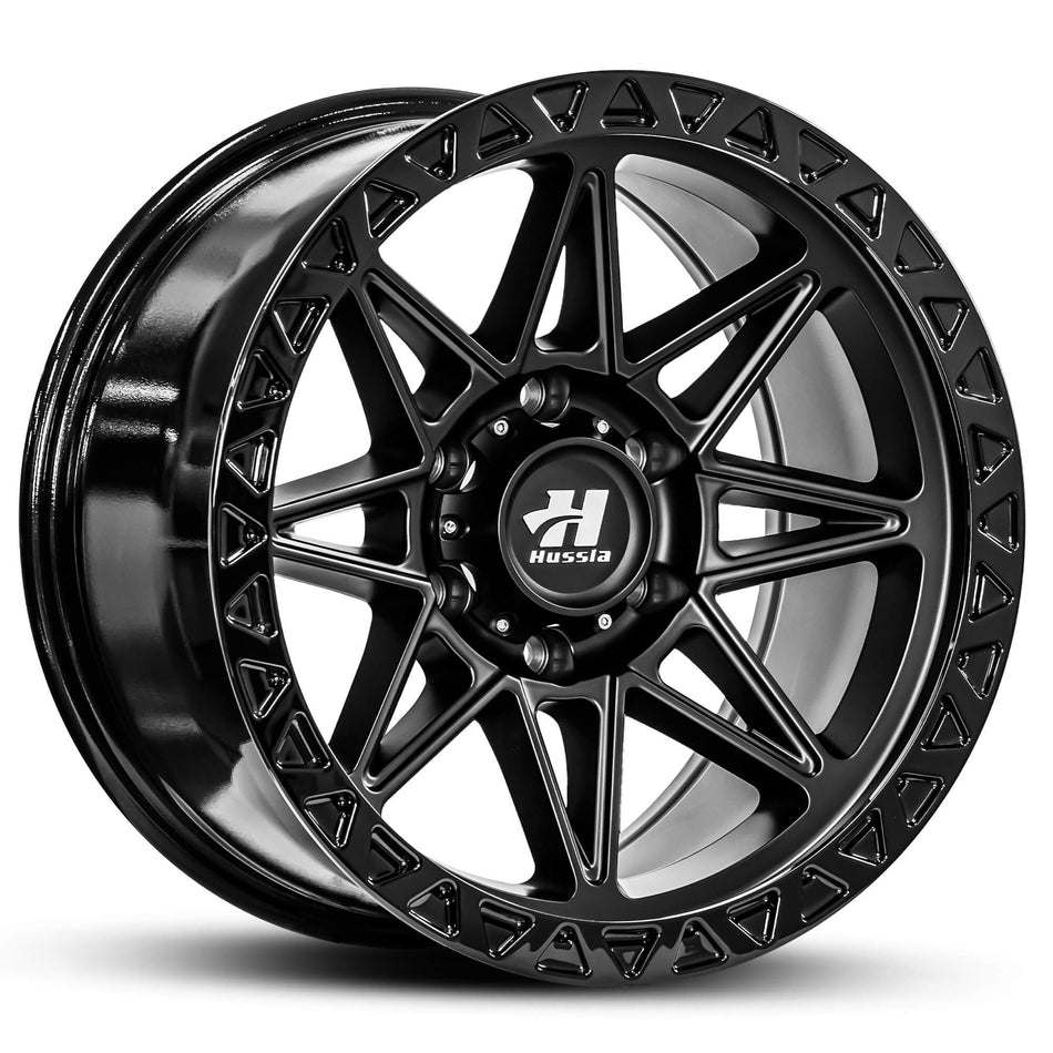 HUSSLA MK7 17X9 6X139.7 01 MATTE BLACK WITH GLOSS BLACK LIP
