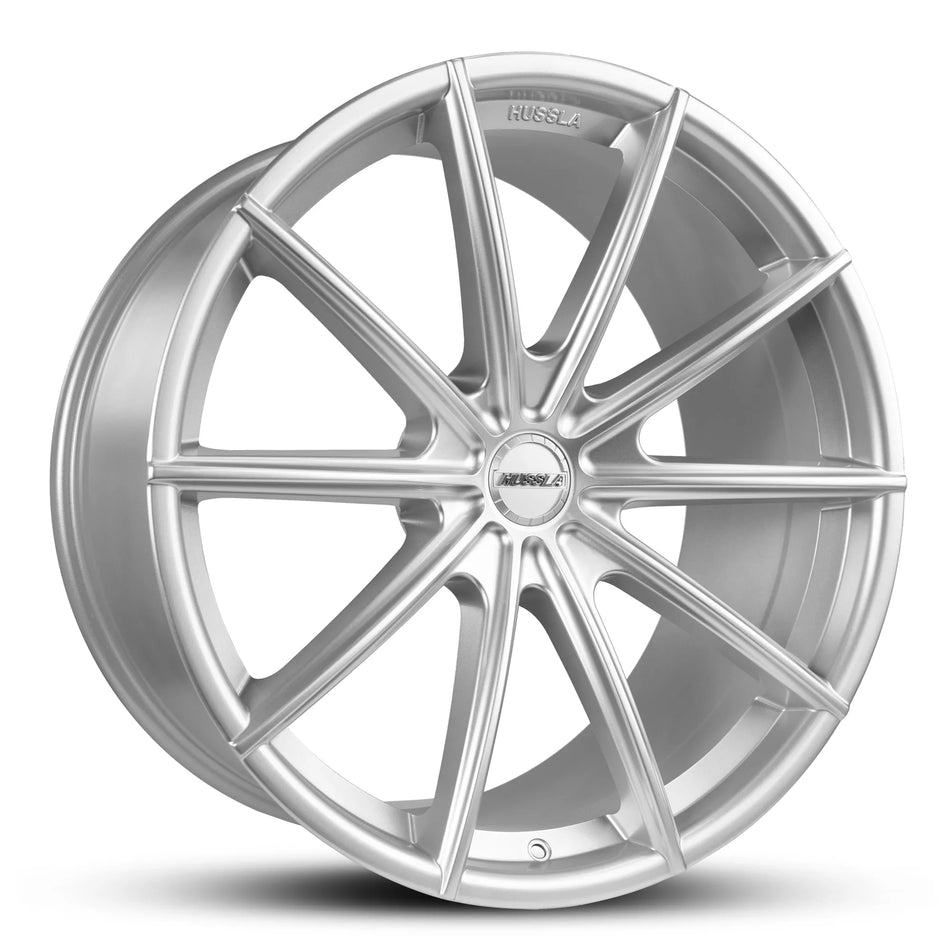HUSSLA MOZ 22X10.5 adjustable 15 BRIGHT SILVER