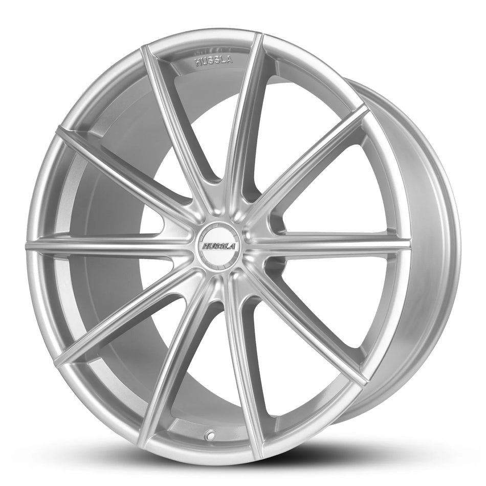 HUSSLA MOZ 22X10.5 adjustable 15 BRIGHT SILVER