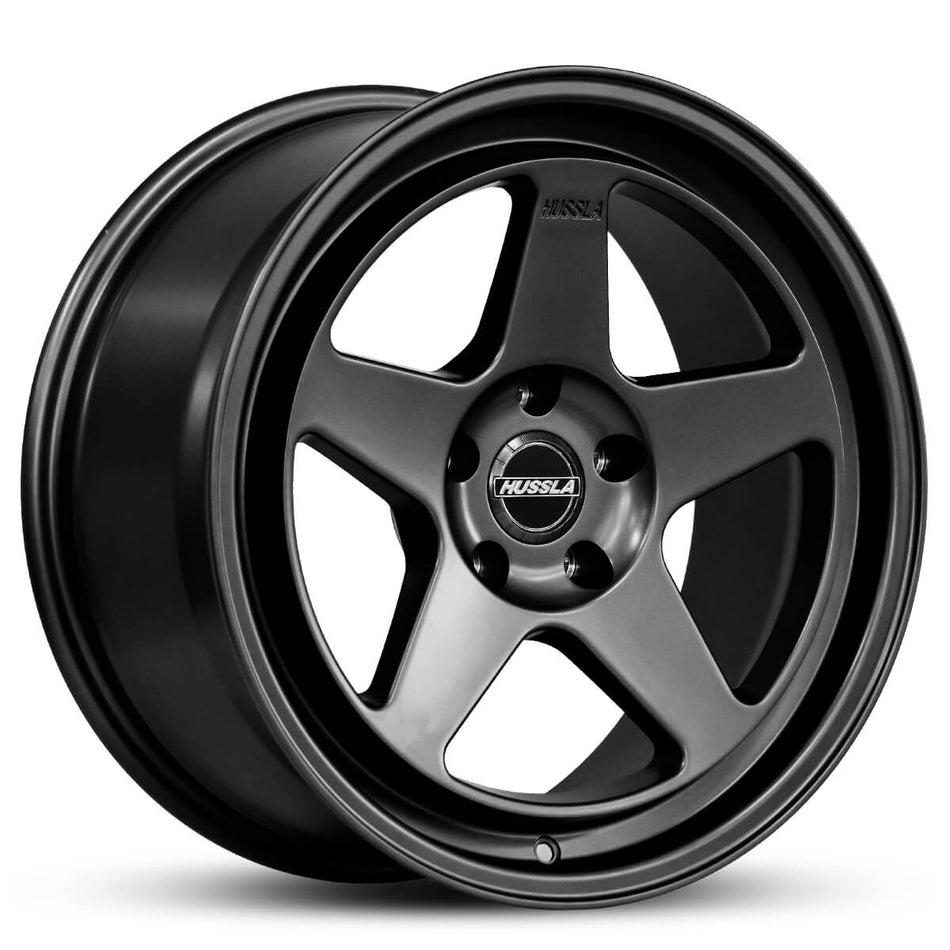 HUSSLA NUR SPEC 18X8.5 5x114.3 40 FULL MATTE BLACK