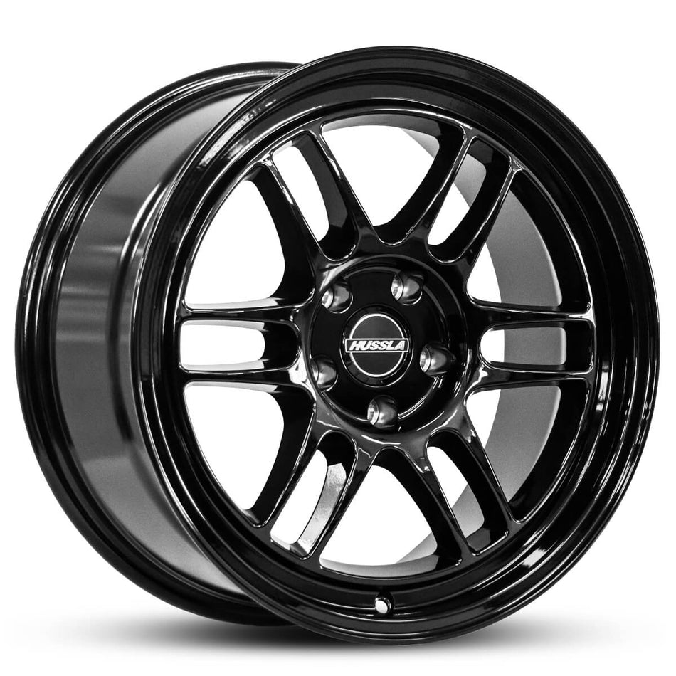 HUSSLA RACE SPEC 18X8.5 5x100 40 FULL GLOSS BLACK
