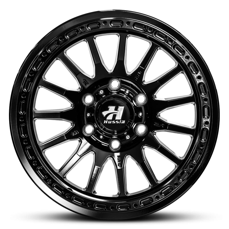 HUSSLA RUGGED RACE 17X8.0 6X139.7 5 GLOSS BLACK