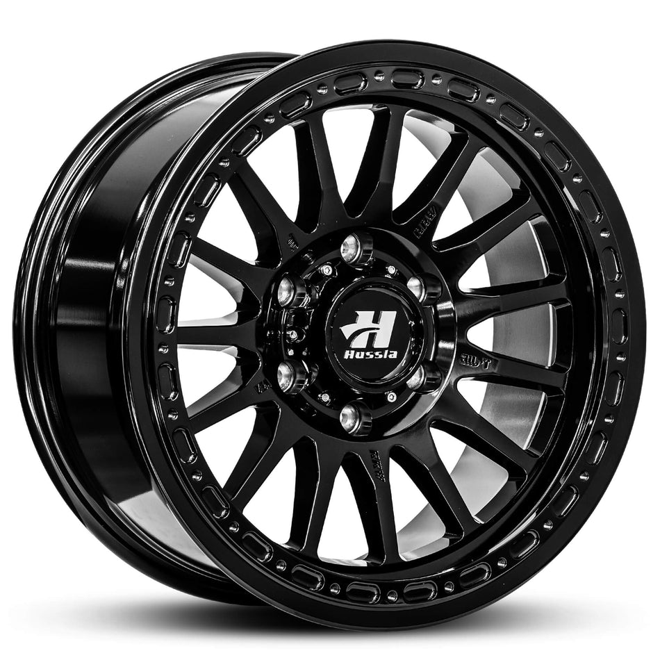 HUSSLA RUGGED RACE 17X8.0 6X139.7 5 GLOSS BLACK