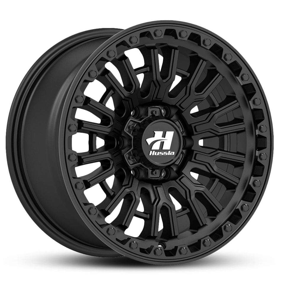 HUSSLA SNYPER 16X9 6X139.7 10 FULL MATTE BLACK WITH BLACK BOLTS