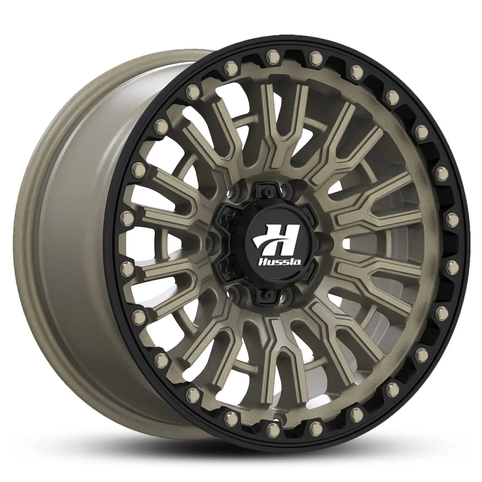 HUSSLA SNYPER 16X9 6X139.7 10 MATTE BRONZE CENTRE BLACK LIP BRONZE BOLTS