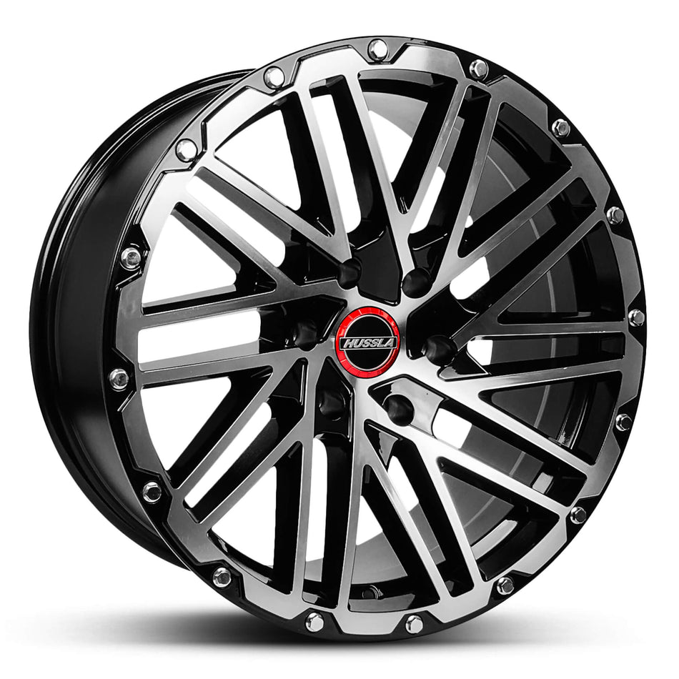 HUSSLA SIGNATURE SERIES SS1 20X9.5 6X139.7 20 GLOSS BLACK MACHINED FACE