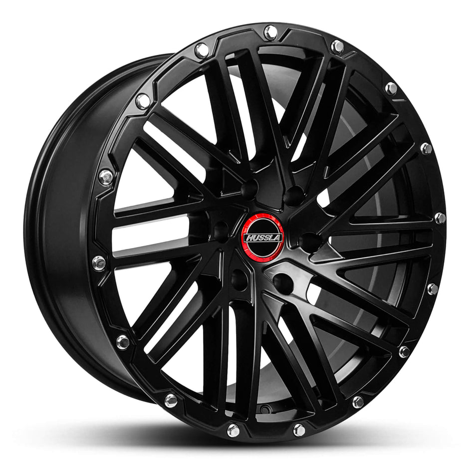 HUSSLA SIGNATURE SERIES SS1 20X9.5 5X150 30 MATTE BLACK CHROME BOLTS