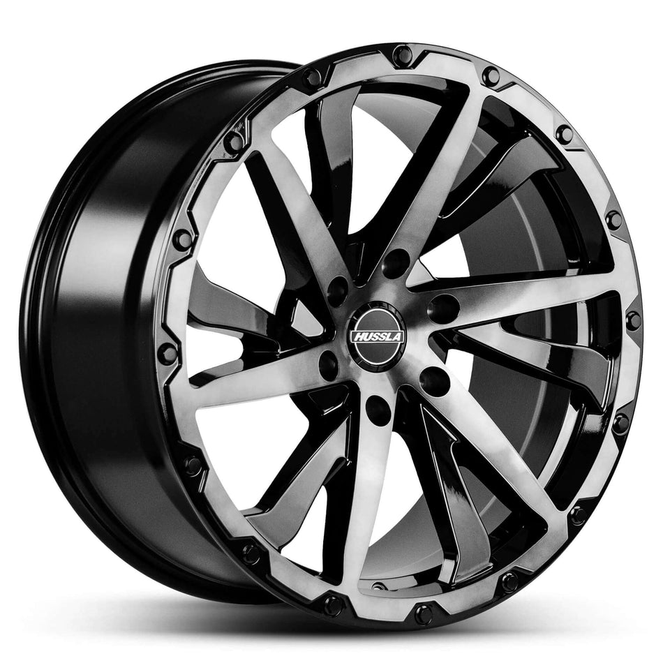 HUSSLA SIGNATURE SERIES SS2 20X9.5 6X139.7 20 GLOSS BLACK DARK TINT