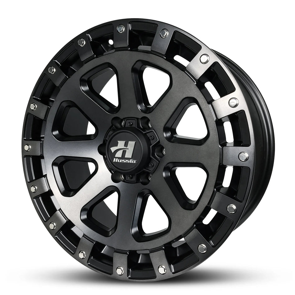 HUSSLA TAKE OVER 17X9 6X114.3 20 DARK TINT CHROME BOLTS